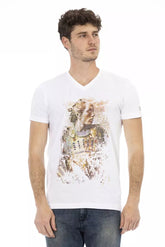 Trussardi Action Elegant V-Neck Short Sleeve T-Shirt -   -  Trussardi Action.